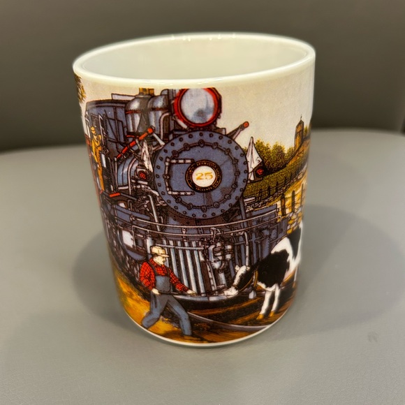 H. Hargrove Mug “The Stubborn Cow”.  3 5/8” H x 3” Opening Diameter Porcelaine - Picture 2 of 6